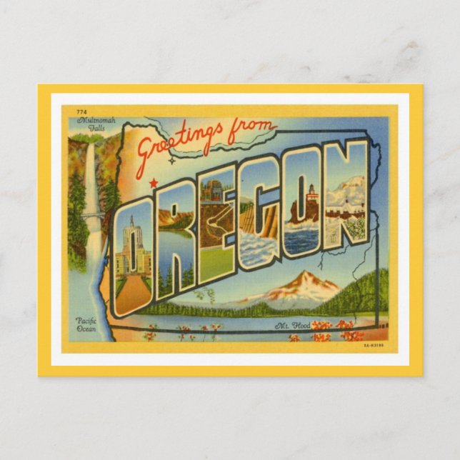 Hälsning från Oregon ELLER Vykort (Framsida)
