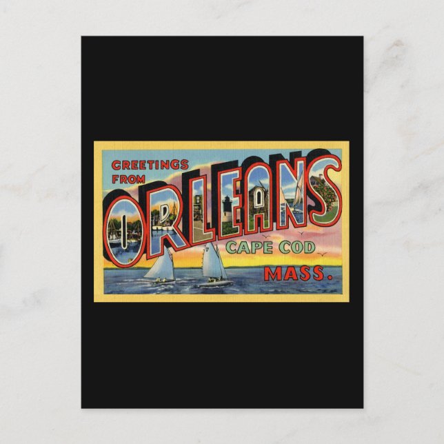 Hälsning från Orleans Massachusetts Vykort (Framsida)