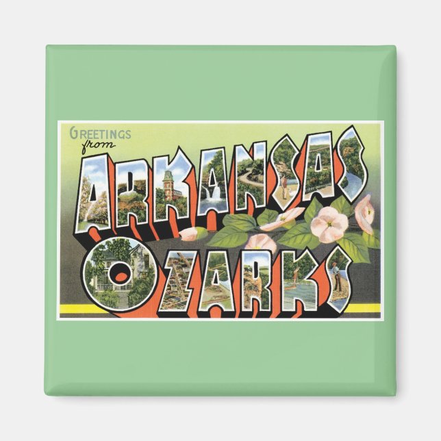 Hälsning från Ozarks! Magnet (Framsidan)