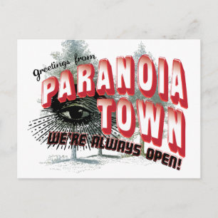 Hälsning från Paranoia Town Vykort