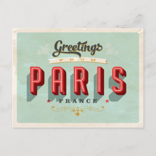 Hälsning från Paris vykort
