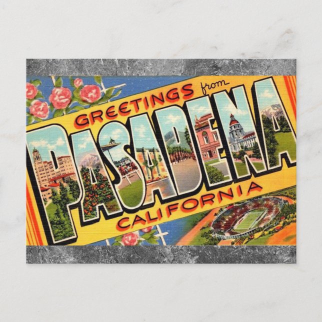 Hälsning från Pasadena Ca. Resepostkort Vykort (Framsida)