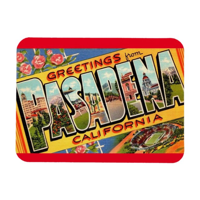 Hälsning från Pasadena California magnet (Horisontell)