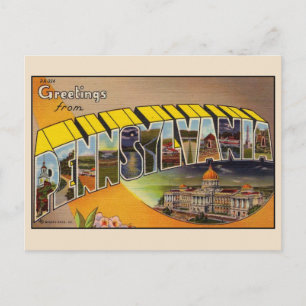 Hälsning från Pennsylvania Large Brev vykort