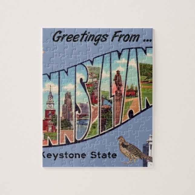Hälsning från Pennsylvania Pussel (Vertikal)