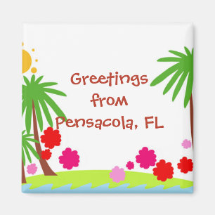 Hälsning från Pensacola, FL Magnet