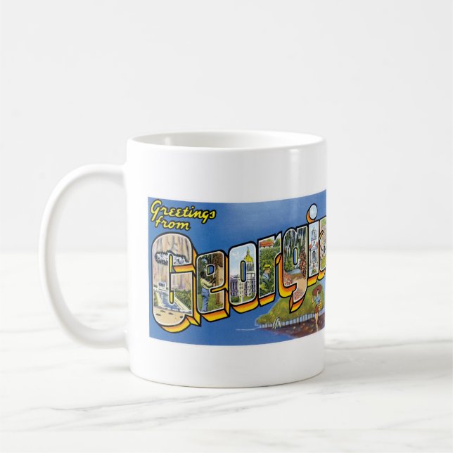 Hälsning från Persikostaten Kaffemugg (Vänster)