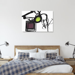 Hälsning från Philydion: Abstrakt Black and White Canvastryck