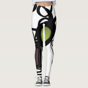 Hälsning från Philydion: Abstrakt Black & White Leggings