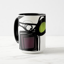 Hälsning från Philydion: Abstrakt Black & White Mugg