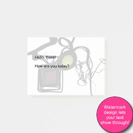 Hälsning från Philydion: Abstrakt Black & White Post-it Block