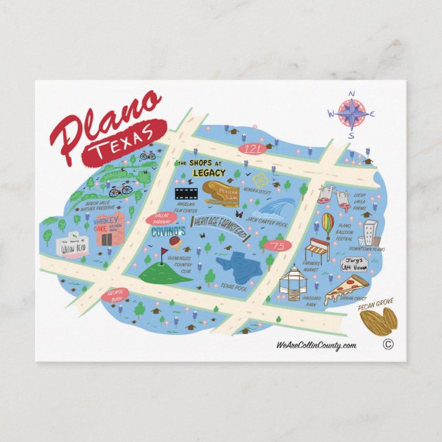 Hälsning från Plano Texas vykort (Framsida)