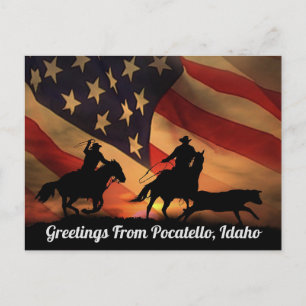 Hälsning från Pocatello, Idaho-vykort Vykort