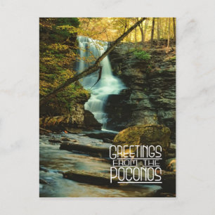 Hälsning från Poconos! Fulmer Falls Vykort