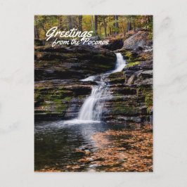 Hälsning från Poconos höstvåg Vykort