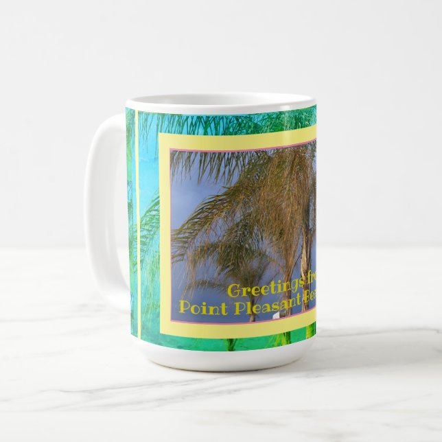 Hälsning från Point Pleasant Beach, NJ Mugg (Framsida vänster)