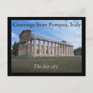 Hälsning från Pompeji, Italien: borttappaden stad Vykort