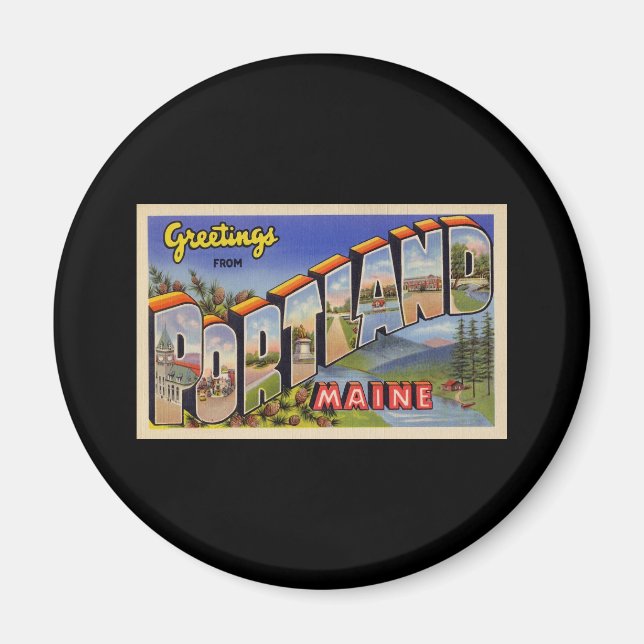 Hälsning från Portland Maine Magnet (Framsidan)