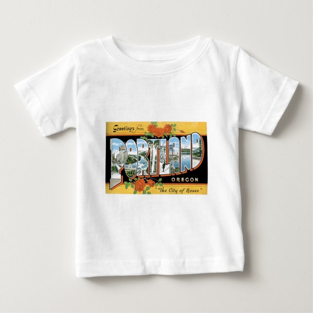 Hälsning från Portland, Oregon! Tee Shirt (Framsida)
