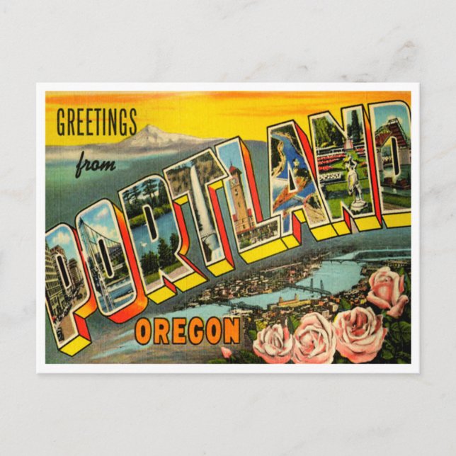 Hälsning från Portland, Oregon Vykort (Framsida)