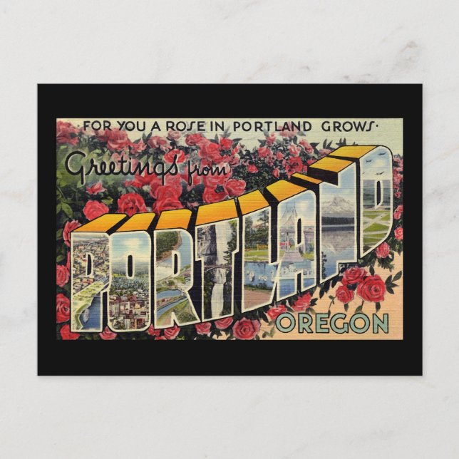 Hälsning från Portland Oregon Vykort (Framsida)
