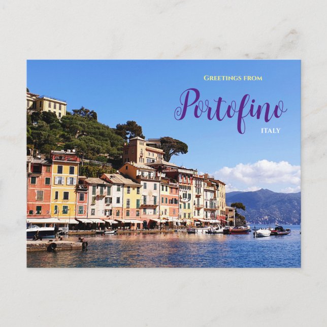 Hälsning från Portofino Italien vykort (Framsida)