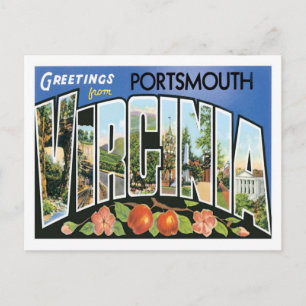 Hälsning från Portsmouth Virginia US City Vykort