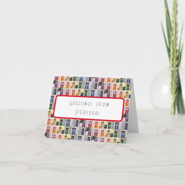 Hälsning från Portugal-kort Kort (Framsida)