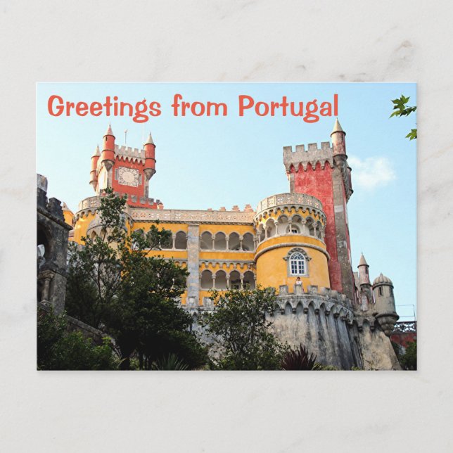 Hälsning från Portugal, Pena Palace, Sintra Vykort (Framsida)