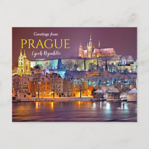 Hälsning från Prag-tjeckiska vykort