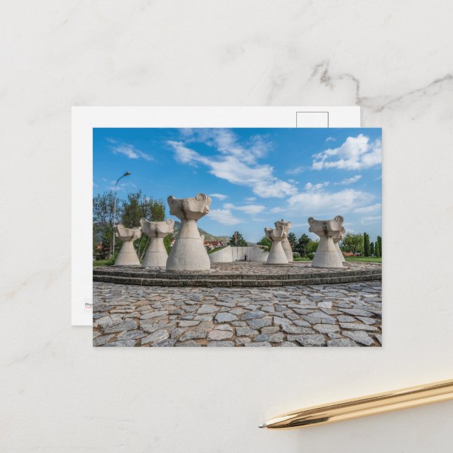 Hälsning från Prilep, vykort för Makedonien (Fram/Back In Situ)