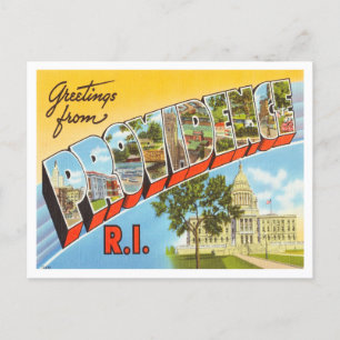 Hälsning från Providence, Rhode island Travel Vykort