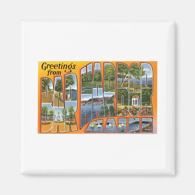 Hälsning från Pub Harbour, Maine Magnet (Framsidan)