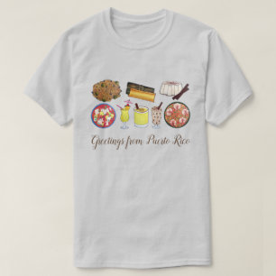 Hälsning från Puerto Rico Carribönöarna Mat T Shirt