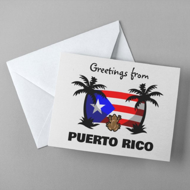 Hälsning från Puerto Rico Coqui Frog Travel Vykort (Greeting from Puerto Rico Postcard)