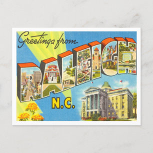 Hälsning från Raleigh, North Carolina Travel Vykort