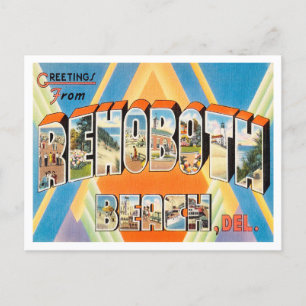 Hälsning från RehoBåde Beach, Delaware Travel Vykort