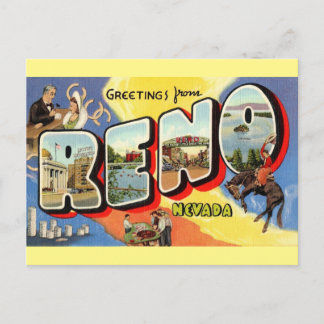 Hälsning från Reno Nevada Travel Postcard Vykort