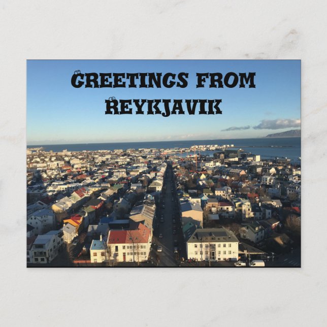Hälsning från Reykjavik-vykort Vykort (Framsida)