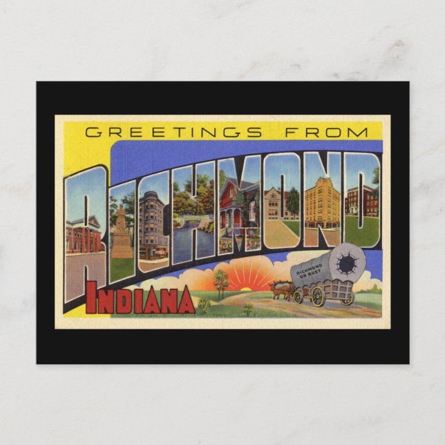 Hälsning från Richmond Indiana Vykort (Framsida)