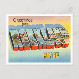 Hälsning från Rockland, Maine Vintage resor Vykort