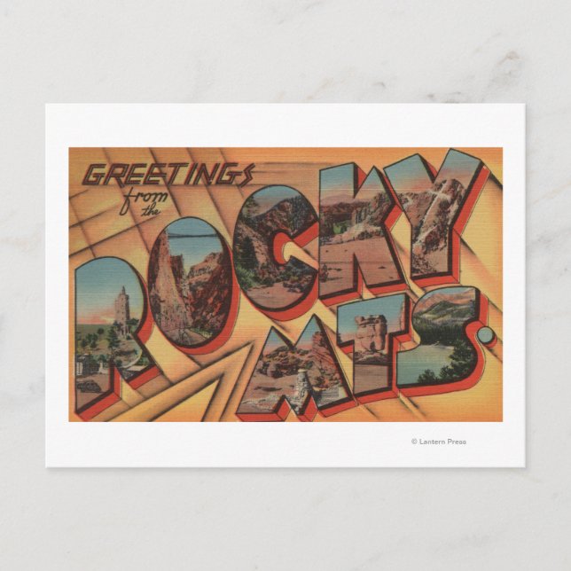 Hälsning från Rocky mountains Vykort (Framsida)