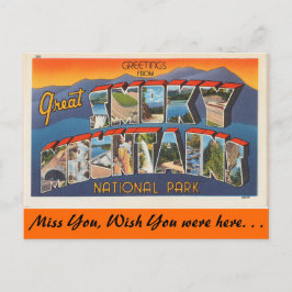 Hälsning från rökiga berg vykort