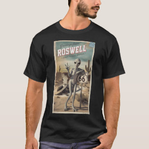 Hälsning från Roswell-vykort - Vintage Alien till T Shirt