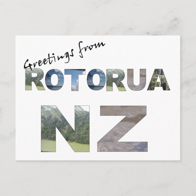 Hälsning från Rotorua NZ Vykort (Framsida)