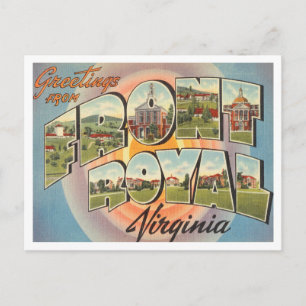 Hälsning från Royal, Virginia Vintage resor Vykort