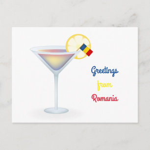 Hälsning från Rumänien Cocktail-Helgdag-vykort Helg Vykort