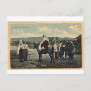Hälsning från Rumänien, postkort 1910 Vykort