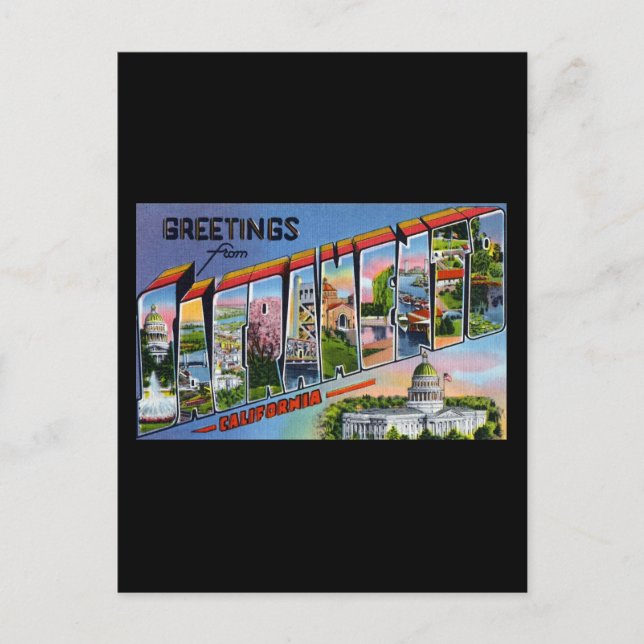 Hälsning från Sacramento California Vykort (Framsida)