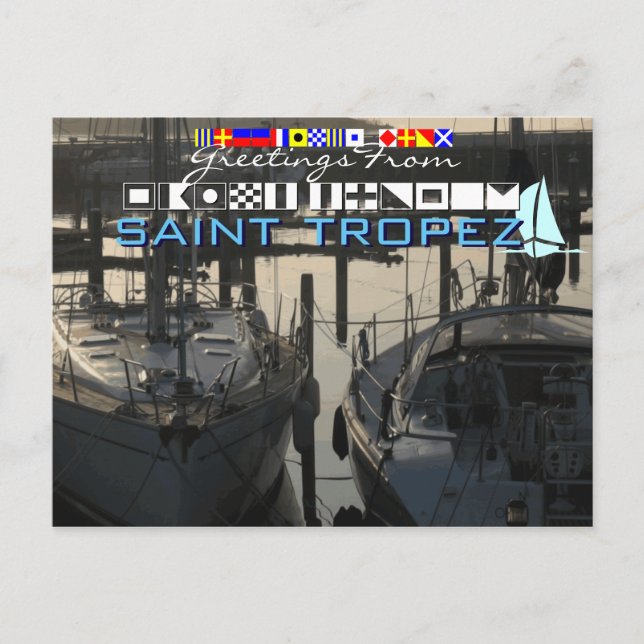 Hälsning från Saint Tropez Vykort (Framsida)